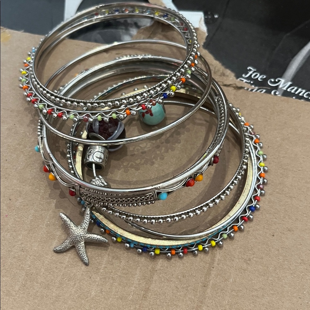 Colorful Bangle Set 10 Bangles , Native American … - image 1